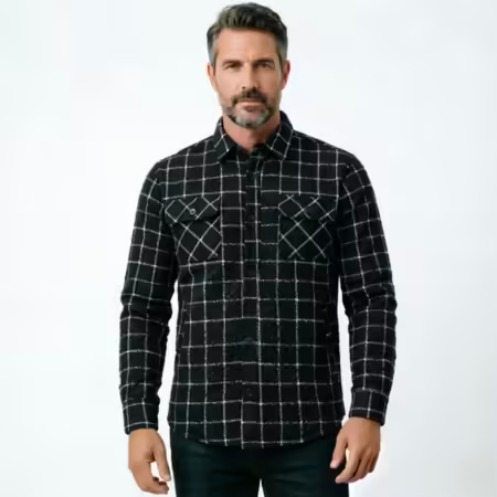 2026 Autumn and Winter Long Sl - đánh giá và giá Flannel Plaid Shirt Heavy Weight