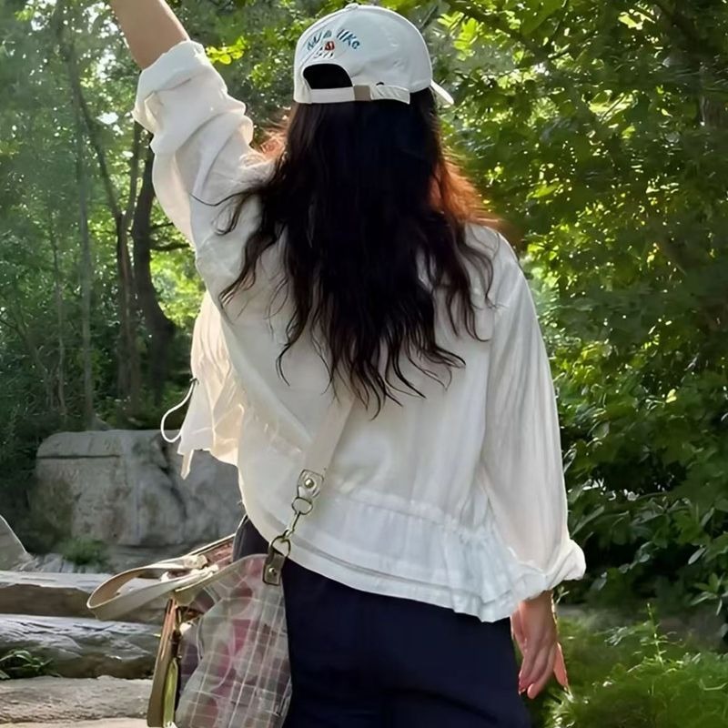 Loose Linen Drawstring Thin Ja - đánh giá và giá Jackets